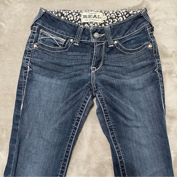 Ariat Real Denim Low Rise Bootcut Jeans Size 26 Short Western Cowgirl - Picture 2 of 12